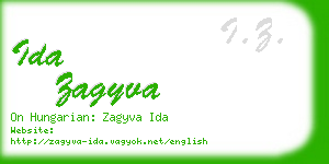 ida zagyva business card